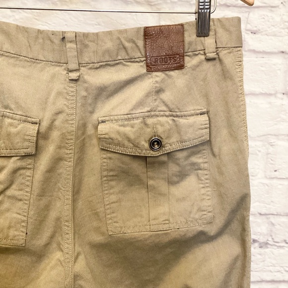 Roots Canada 33x31 Cotton Slim Straight Tan Beige Men’s Cotton Pants Slacks - Picture 6 of 11